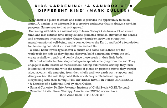 Kids Gardening: 'A sand box of a different kind'